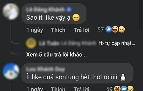 Sơn Tùng M-TP bị mỉa mai hết thời nên giảm lượng tương tác. Ảnh chụp từ màn hình Sơn Tùng M-TP bị mỉa mai hết thời nên giảm lượng tương tác. Ảnh chụp từ màn hình