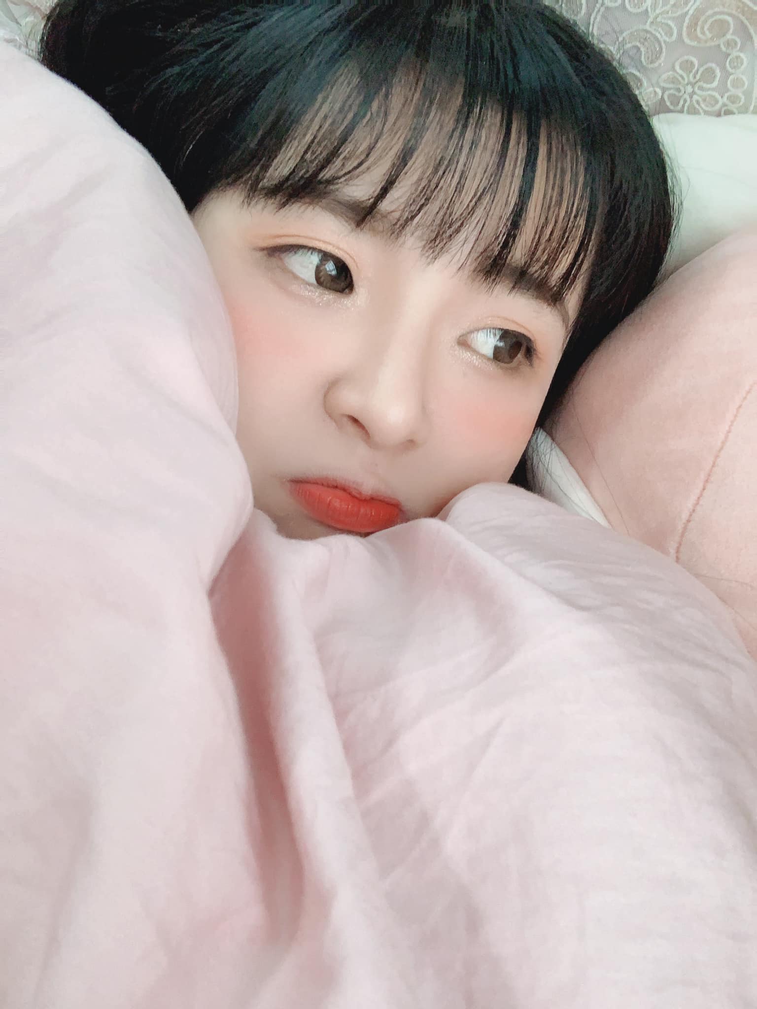 Than thở bị ốm nhưng Mèo 2k4 không quên đăng ảnh xinh đẹp trước khi đi ngủ. Ảnh FBNV Than thở bị ốm nhưng Mèo 2k4 không quên đăng ảnh xinh đẹp trước khi đi ngủ. Ảnh FBNV