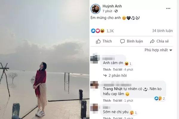 Huỳnh Anh còn chia sẻ ẩn ý giữa lúc Quang Hải nghi có tình mới. Ảnh FBNV Huỳnh Anh còn chia sẻ ẩn ý giữa lúc Quang Hải nghi có tình mới. Ảnh FBNV