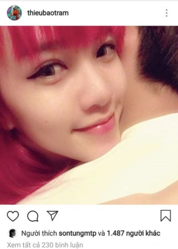 Sơn Tùng và Thiều Bảo Trâm dính tin đồn hẹn hò từ năm 2014 và yêu nhau trong âm thầm nhưng chia tay lại ồn ào. Ảnh FBNV