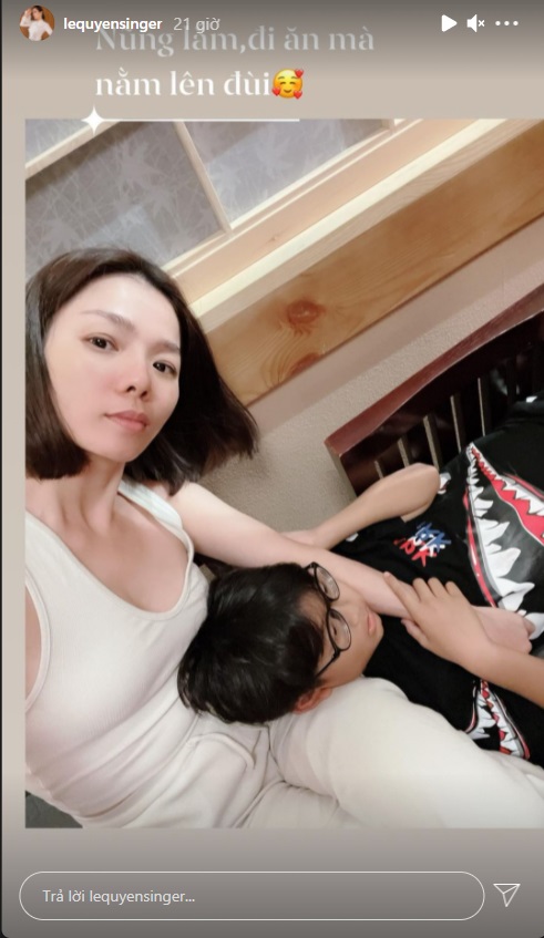 Với Lệ Quyên lúc nào con trai cũng bé bỏng cần được che chở, yêu thương. Ảnh IGNV Với Lệ Quyên lúc nào con trai cũng bé bỏng cần được che chở, yêu thương. Ảnh IGNV