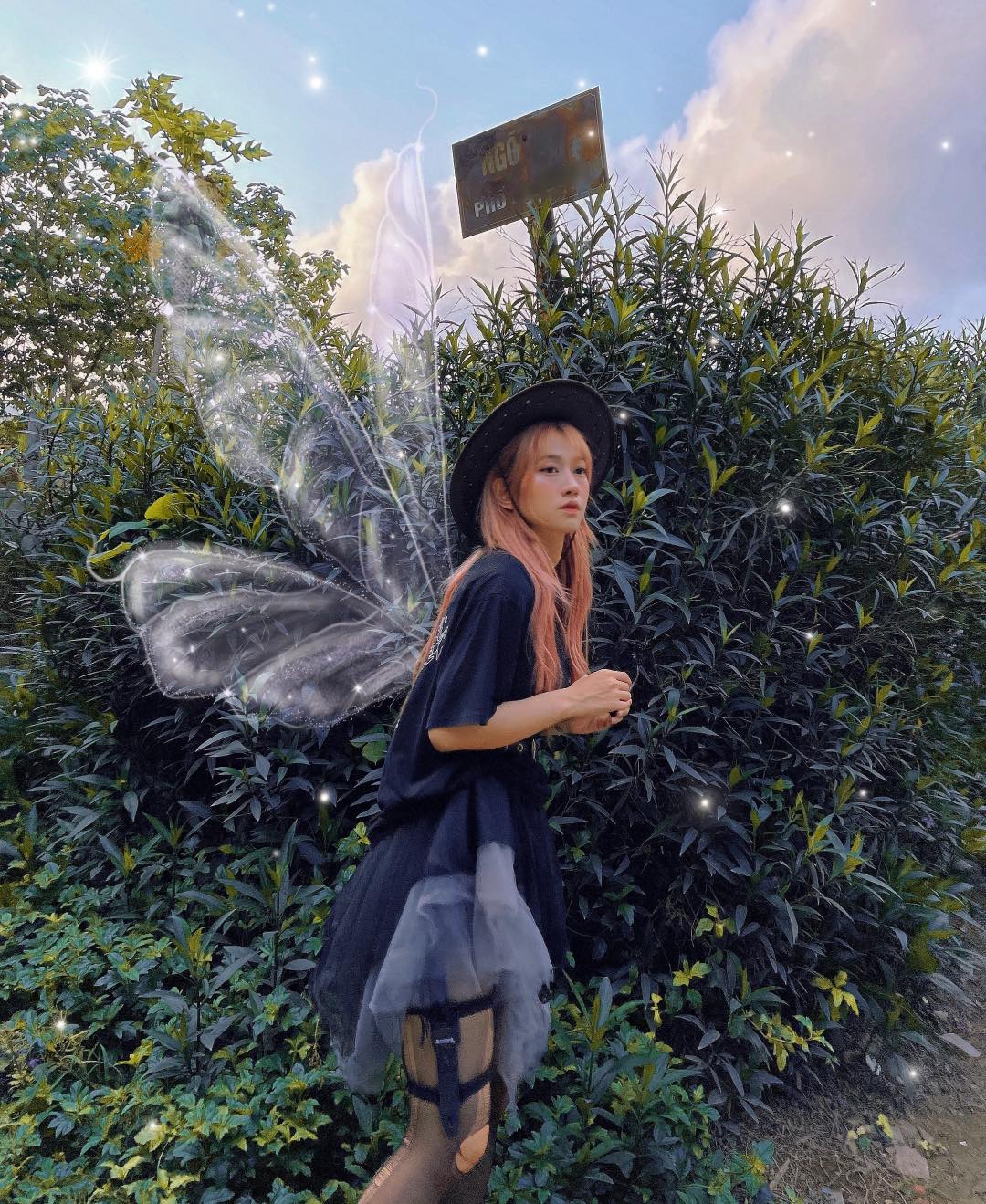 Phong cách thời trang này của Tiktoker Lê Bống nhận được lời khen của fan. Ảnh FBNV