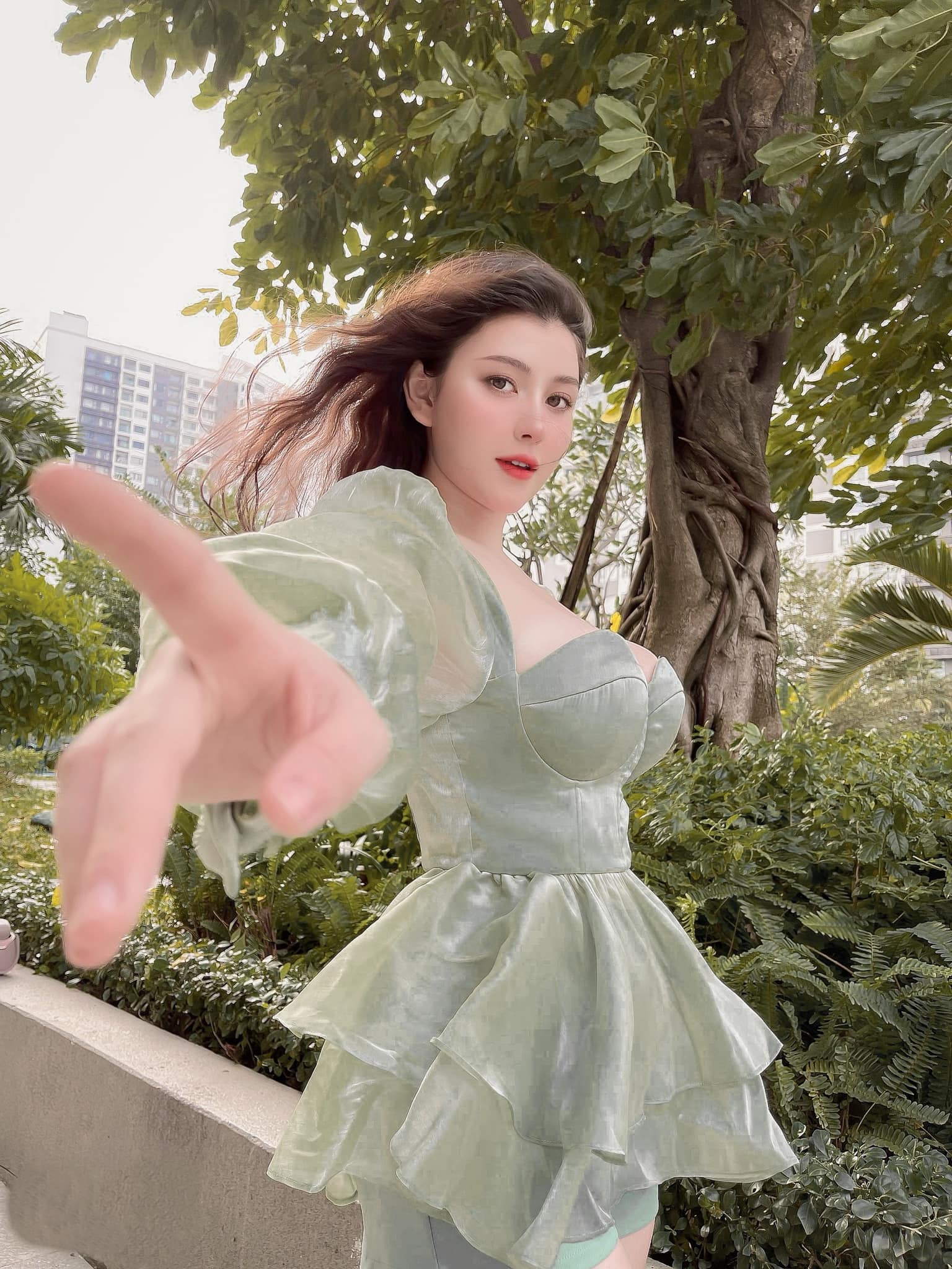 Nhan sắc lai Tây của Nhật Anh là một thế mạnh giúp cô luôn nổi trội. Ảnh FBNV