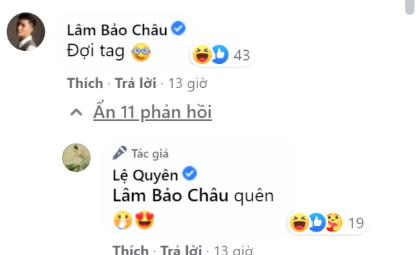 Lệ Quyên an ủi khi tình trẻ nhắc khéo không tag tên. Ảnh FBNV Lệ Quyên an ủi khi tình trẻ nhắc khéo không tag tên. Ảnh FBNV