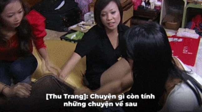 Vợ mới Cường đô la tức giận khi không thể khuyên nhủ được người bạn thân Diệp Lâm Anh. Ảnh cắt từ clip Vợ mới Cường đô la tức giận khi không thể khuyên nhủ được người bạn thân Diệp Lâm Anh. Ảnh cắt từ clip