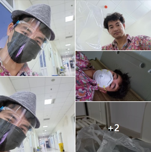 Xuân Bắc đang nằm chờ kết quả xét nghiệm. Ảnh FBNV