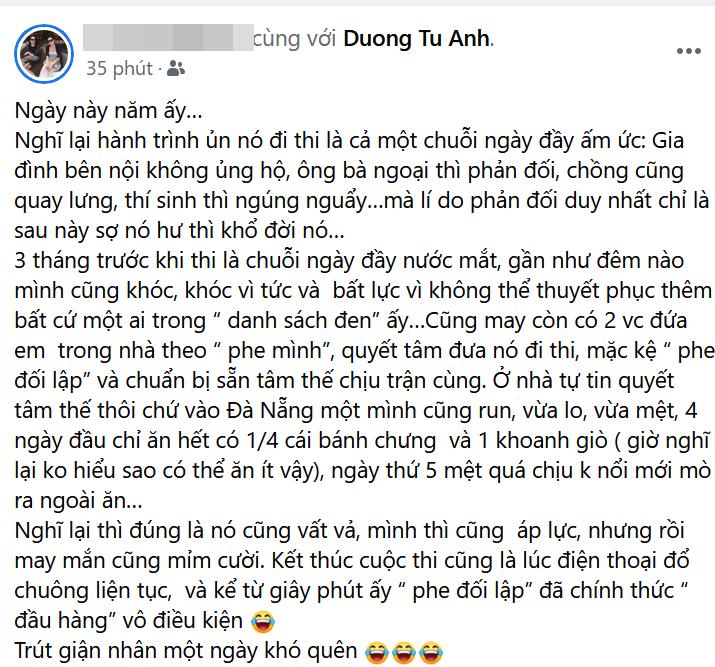 Nữ MC gợi cảm của VTV - Tú Anh bị mẹ ruột tiết lộ quá khứ đầy nước mắt. Ảnh FBNV Nữ MC gợi cảm của VTV - Tú Anh bị mẹ ruột tiết lộ quá khứ đầy nước mắt. Ảnh FBNV