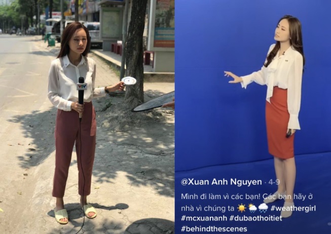 BTV Hoài Anh tiết lộ bí mật về cách phối đồ 'bô nhếch' của mình che giấu cực khéo khi lên sóng. Ảnh internet BTV Hoài Anh tiết lộ bí mật về cách phối đồ 'bô nhếch' của mình che giấu cực khéo khi lên sóng. Ảnh internet