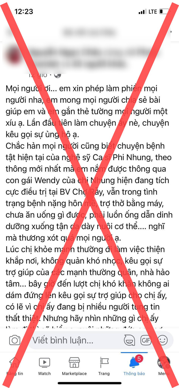 Đồng nghiệp bức xúc khi tên tuổi của Phi Nhung bị lợi dụng trong lúc nằm viện 1 Đồng nghiệp bức xúc khi tên tuổi của Phi Nhung bị lợi dụng trong lúc nằm viện 1