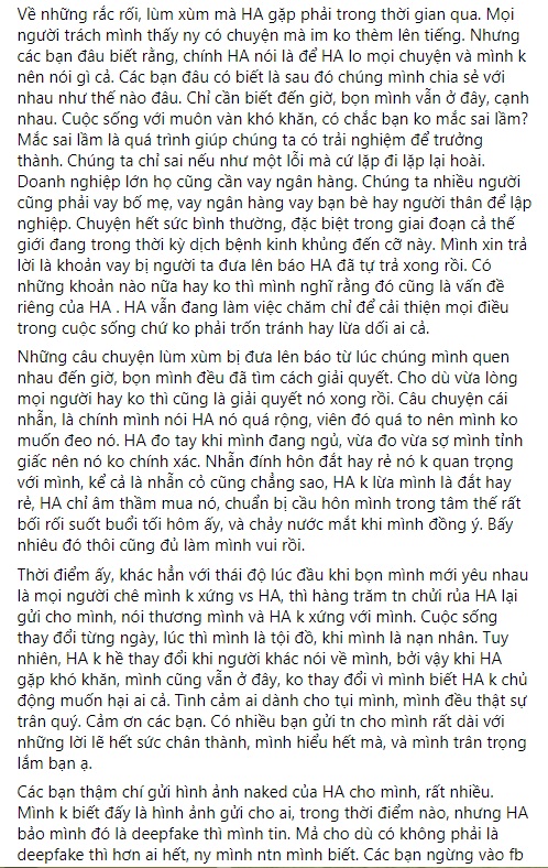 MC Bạch Lan Phương VTV giãi bày nỗi khổ khi bị vạ lây vì ồn ào của bạn trai với tình cũ. Ảnh FBNV MC Bạch Lan Phương VTV giãi bày nỗi khổ khi bị vạ lây vì ồn ào của bạn trai với tình cũ. Ảnh FBNV
