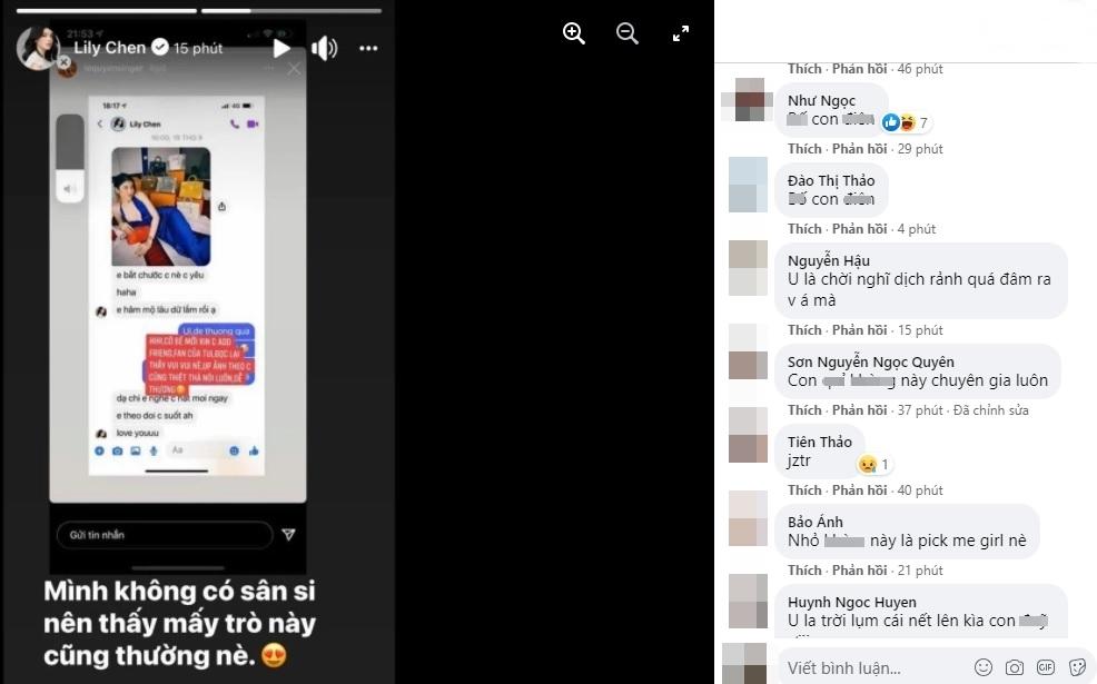 Bật lại Lệ Quyên, tình địch của Ngọc Trinh muối mặt vì nhận lại chỉ trích ngược. Ảnh IGNV