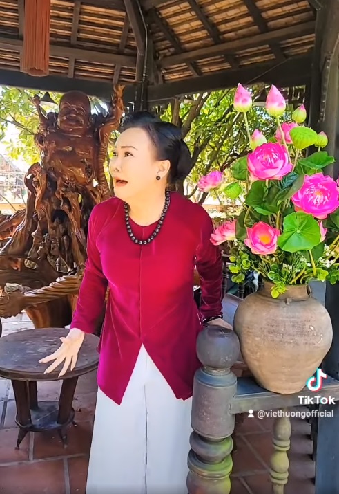 Việt Hương hoảng hốt vì bị 'cuỗm' mất điện thoại ngay trước mắt. Ảnh cắt từ clip Việt Hương hoảng hốt vì bị 'cuỗm' mất điện thoại ngay trước mắt. Ảnh cắt từ clip