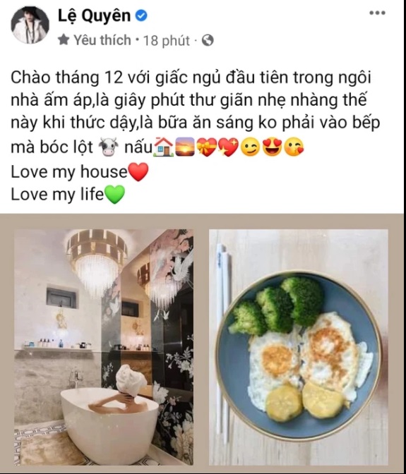 Giữa tin đồn bị Lâm Bảo Châu lạnh nhạt, Lệ Quyên khoe được bạn trai chiều chuộng hết mực, vào bếp nấu ăn cho bạn gái. Ảnh FBNV Giữa tin đồn bị Lâm Bảo Châu lạnh nhạt, Lệ Quyên khoe được bạn trai chiều chuộng hết mực, vào bếp nấu ăn cho bạn gái. Ảnh FBNV