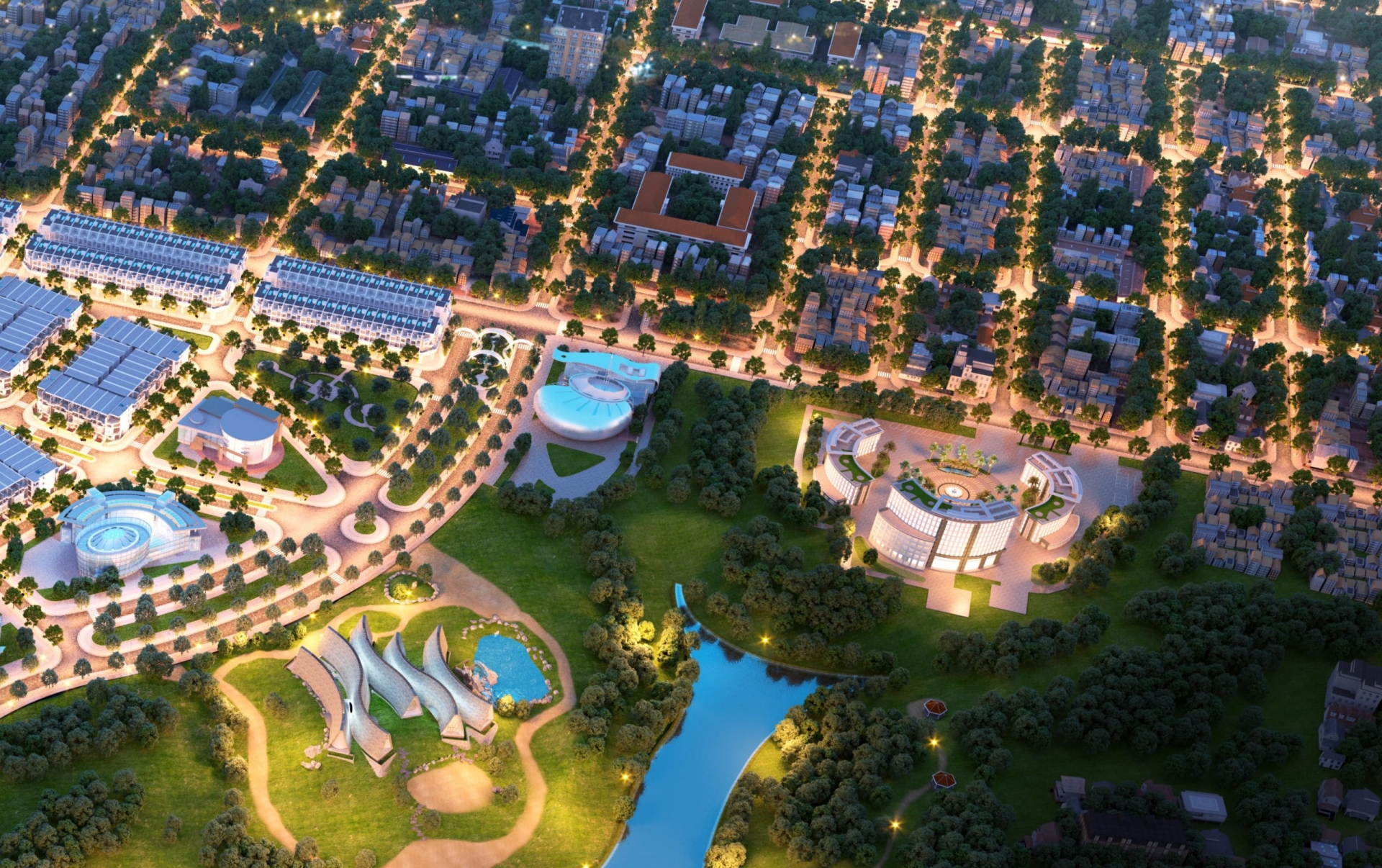 Thành phố cà phê với quy mô hoành tráng của ông Đặng Lê Nguyên Vũ. Ảnh internet