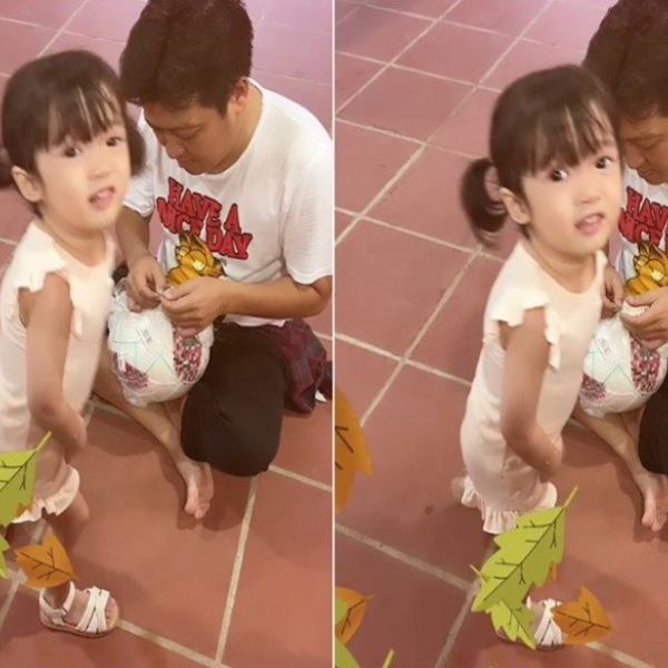 Con gái Nhã Phương ngày càng giống bố Trường Giang. Ảnh internet Con gái Nhã Phương ngày càng giống bố Trường Giang. Ảnh internet