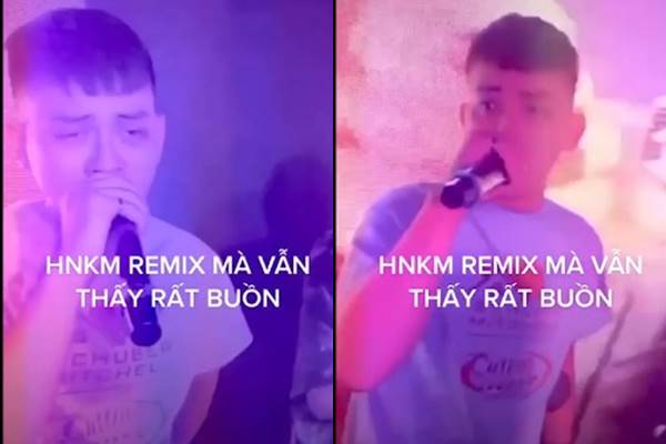 Hoài Lâm vui vẻ lên sân khấu hát tặng khán giả khi bị phát hiện đang quẩy nhiệt tình trong bar. Ảnh internet