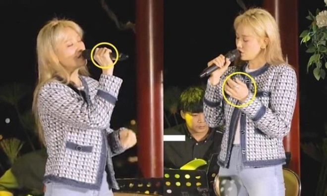 Hari Won không đeo nhẫn cưới. Ảnh internet