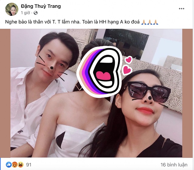 Hoa hậu Thùy Tiên lộ ảnh với 'tú ông' đường dây bán hoa nghìn USD. Ảnh internet