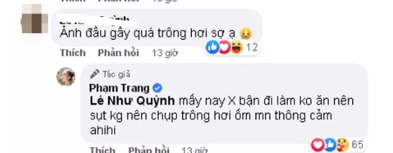Xoài Non giải thích lý do bị sụt cân. Ảnh internet