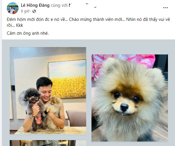 2 tháng sau bê bối tại Tây Ban Nha, Hồng Đăng hào hứng khoe niềm vui mới với thành viên mới. Ảnh internet 2 tháng sau bê bối tại Tây Ban Nha, Hồng Đăng hào hứng khoe niềm vui mới với thành viên mới. Ảnh internet