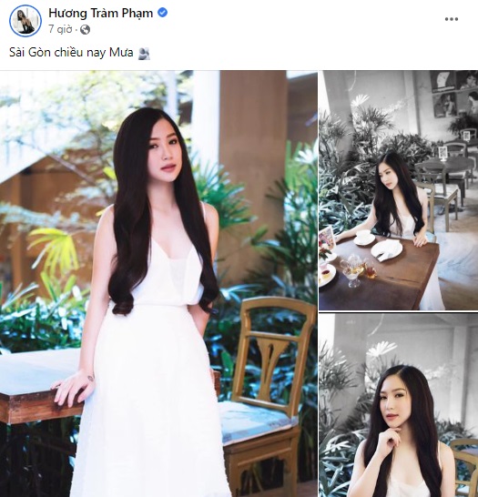 Hương Tràm đăng ảnh xinh đẹp cùng dòng trạng thái về Sài Gòn chiều mưa. Ảnh internet Hương Tràm đăng ảnh xinh đẹp cùng dòng trạng thái về Sài Gòn chiều mưa. Ảnh internet