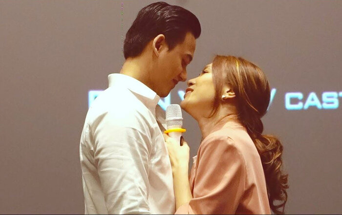 Mỹ Tâm từng thừa nhận có tình cảm đặc biệt và rất quý mến Mai Tài Phến tuy nhiên cả hai chỉ dừng lại ở mức bạn bè. Ảnh internet