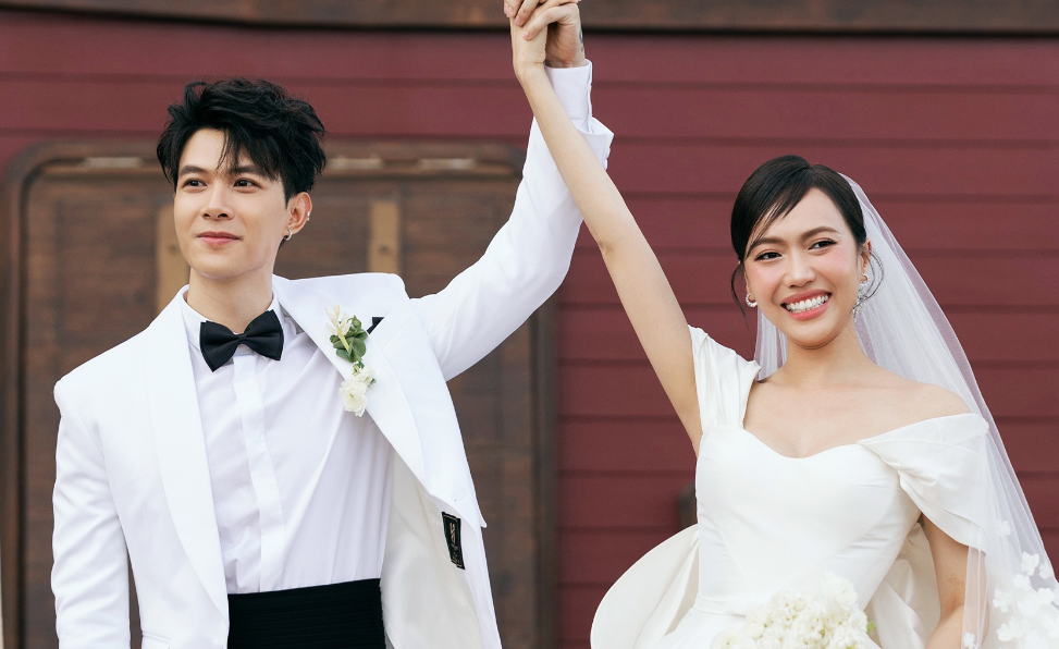 Diệu Nhi - Anh Tú hạnh phúc trong ngày cưới sau 7 năm hẹn hò. Ảnh internet