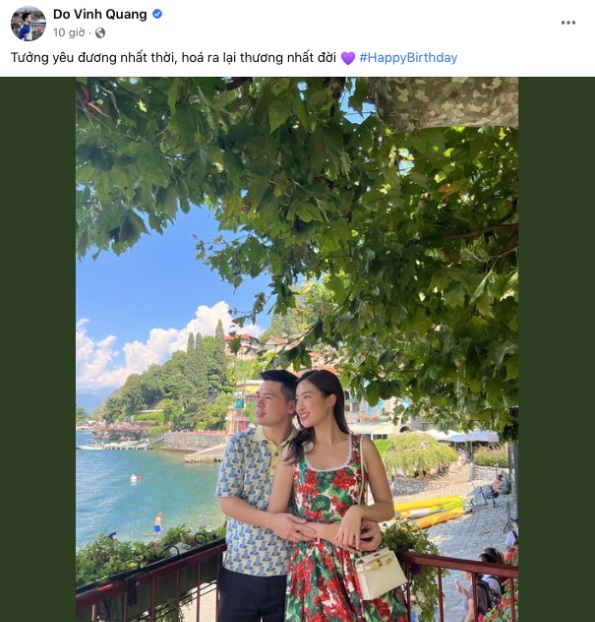 Sau Đỗ Mỹ Linh, con trai bầu Hiển công khai nói lời ngôn tình với vợ sắp cưới. Ảnh internet