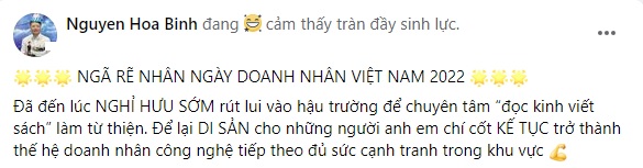 Shark Bình nói chuyện nghỉ hưu, rút lui hậu trường sau ồn ào tình ái với Phương Oanh. Ảnh internet Shark Bình nói chuyện nghỉ hưu, rút lui hậu trường sau ồn ào tình ái với Phương Oanh. Ảnh internet