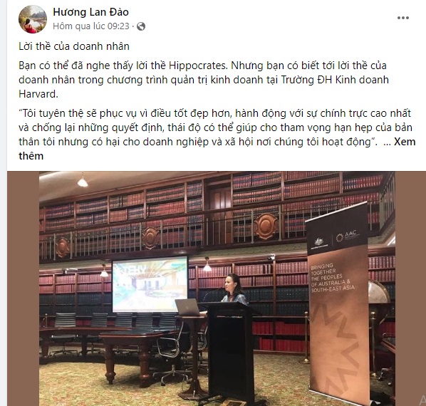 Vợ Shark Bình nói về lời thề không bao giờ phạm phải. Ảnh internet Vợ Shark Bình nói về lời thề không bao giờ phạm phải. Ảnh internet