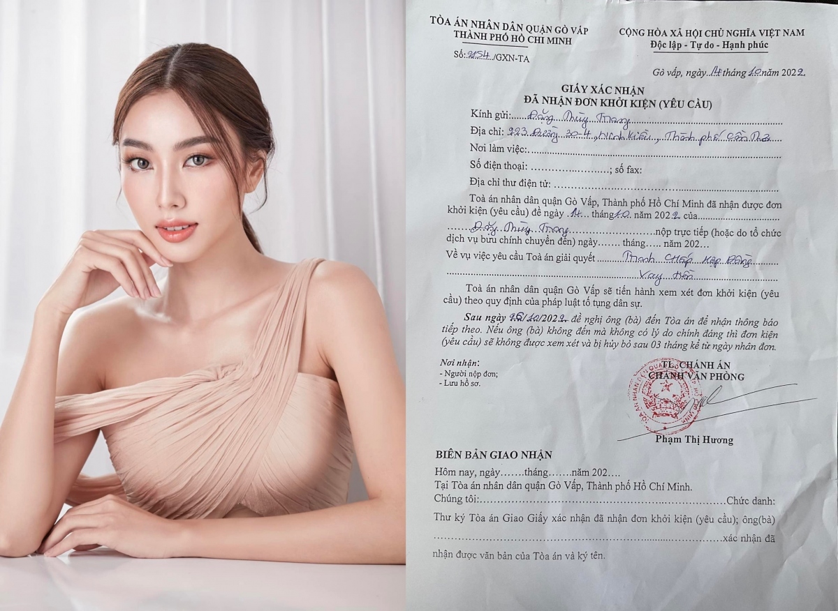 Hoa hậu Thùy Tiên gặp bất lợi trong vụ kiện của chị gái Đặng Thu Thảo. Ảnh internet