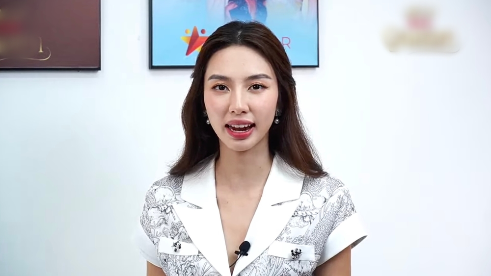 Hoa hậu Thùy Tiên dành nhiều tình cảm đến giám đốc của MGI. Ảnh internet