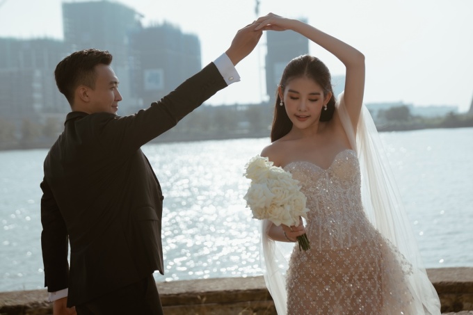 Ảnh cưới ngọt ngào của Lê Âu Ngân Anh. Ảnh internet