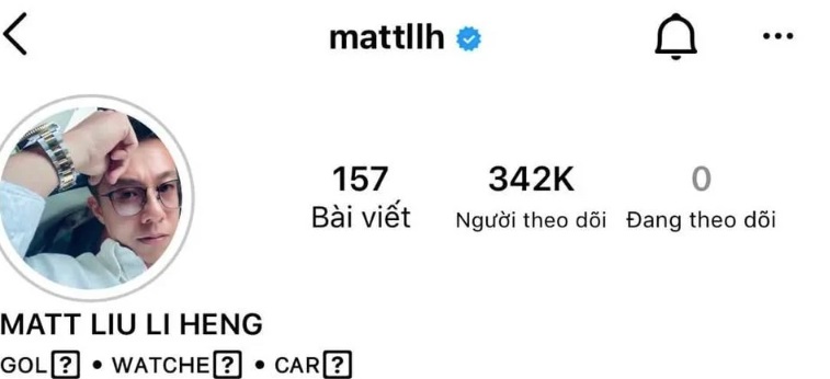 Matt Liu bỏ theo dõi Hương Giang sau thời gian chia tay. Ảnh internet Matt Liu bỏ theo dõi Hương Giang sau thời gian chia tay. Ảnh internet