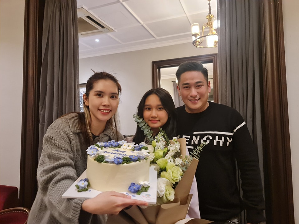 Gia đình hạnh phúc của Minh Tiệp. Ảnh internet