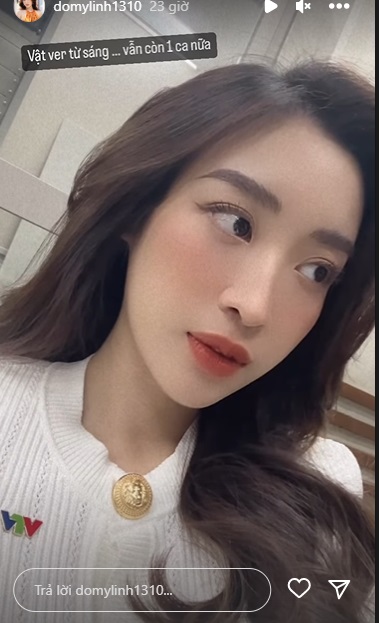 Đỗ Mỹ Linh tất bật ghi hình ngày đêm tại VTV. Ảnh internet