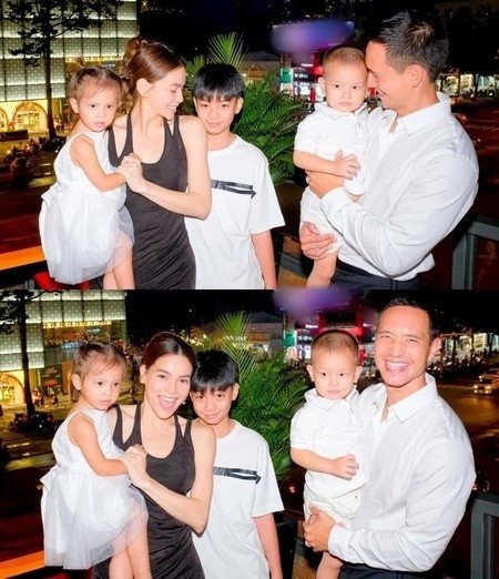Gia đình hạnh phúc của Hồ Ngọc Hà. Ảnh internet