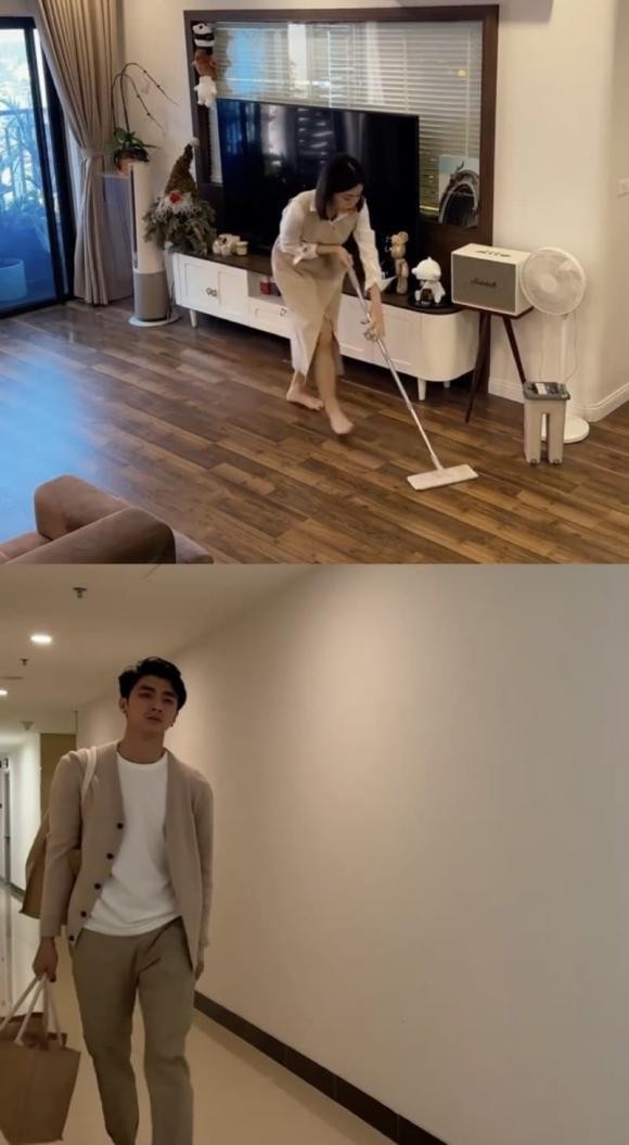 Nàng hậu thừa nhận thường xảy ra tranh cãi trong việc nhà với Bình An. Ảnh internet Nàng hậu thừa nhận thường xảy ra tranh cãi trong việc nhà với Bình An. Ảnh internet