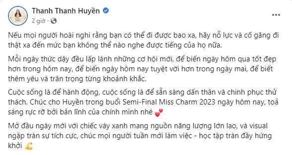 Thanh Thanh Huyền đáp trả trước những lời chê bai, hoài nghi. Ảnh internet Thanh Thanh Huyền đáp trả trước những lời chê bai, hoài nghi. Ảnh internet