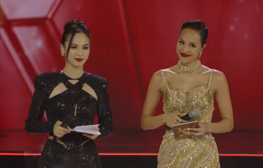 MC Phương Mai hoàn thành tốt vai trò trong đêm chung kết. Ảnh internet