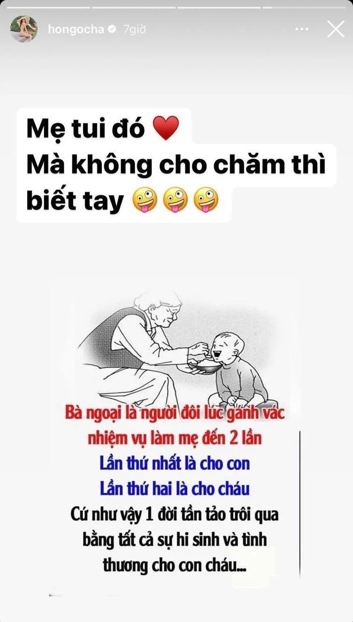 Hồ Ngọc Hà luôn biết ơn những hi sinh thầm lặng của mẹ ruột. Ảnh internet