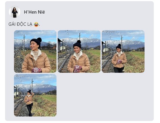 Ban đầu tự nhận mình là gái độc thân sau đó, H'Hen Niê vội sửa thành gái độc lạ. Ảnh chụp màn hình Ban đầu tự nhận mình là gái độc thân sau đó, H'Hen Niê vội sửa thành gái độc lạ. Ảnh chụp màn hình