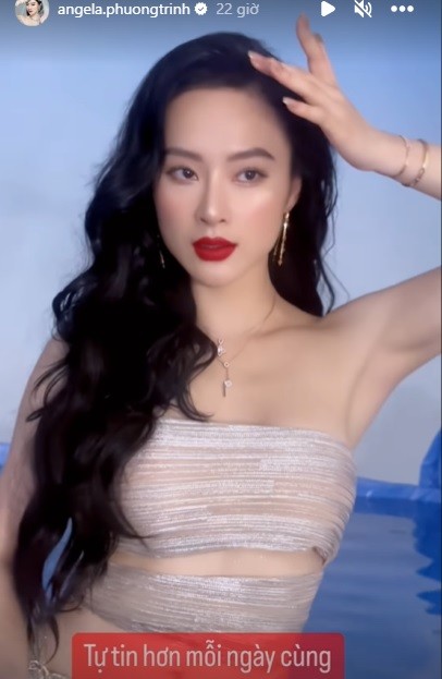 Angela Phương Trinh khoe body nuột nà dưới nước. Ảnh cắt từ clip Angela Phương Trinh khoe body nuột nà dưới nước. Ảnh cắt từ clip