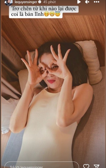 Lệ Quyên mắc lỗi chính tả khi bàn về sự trơ trẽn. Ảnh IGNV