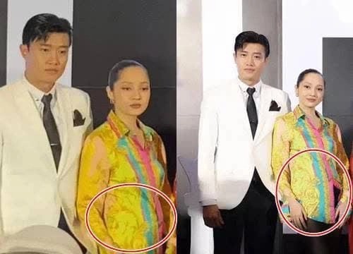 Bảo Anh từng vướng nghi vấn mang thai vì xuất hiện với vòng 2 bất thường trong một sự kiện cách đây khá lâu. Ảnh internet Bảo Anh từng vướng nghi vấn mang thai vì xuất hiện với vòng 2 bất thường trong một sự kiện cách đây khá lâu. Ảnh internet