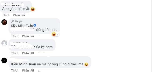 Kiều Minh Tuấn nhẹ nhàng đáp trả khi bị chê photoshop quá đà. Ảnh chụp màn hình Kiều Minh Tuấn nhẹ nhàng đáp trả khi bị chê photoshop quá đà. Ảnh chụp màn hình