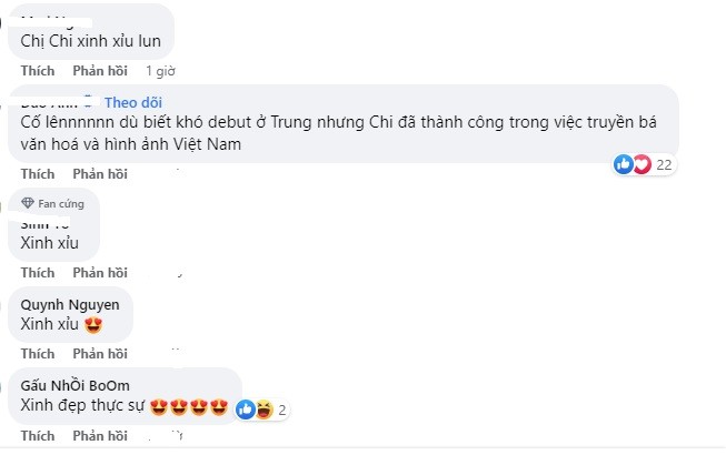 Cư dân mạng xuýt xoa trước vẻ đẹp của Chi Pu. Ảnh chụp màn hình Cư dân mạng xuýt xoa trước vẻ đẹp của Chi Pu. Ảnh chụp màn hình