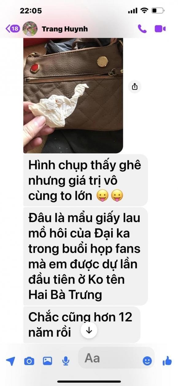 Đàm Vĩnh Hưng ngỡ ngàng khi fan nữ gửi tin nhắn tiết lộ còn giữ vật kỷ niệm hơn 10 năm qua 1