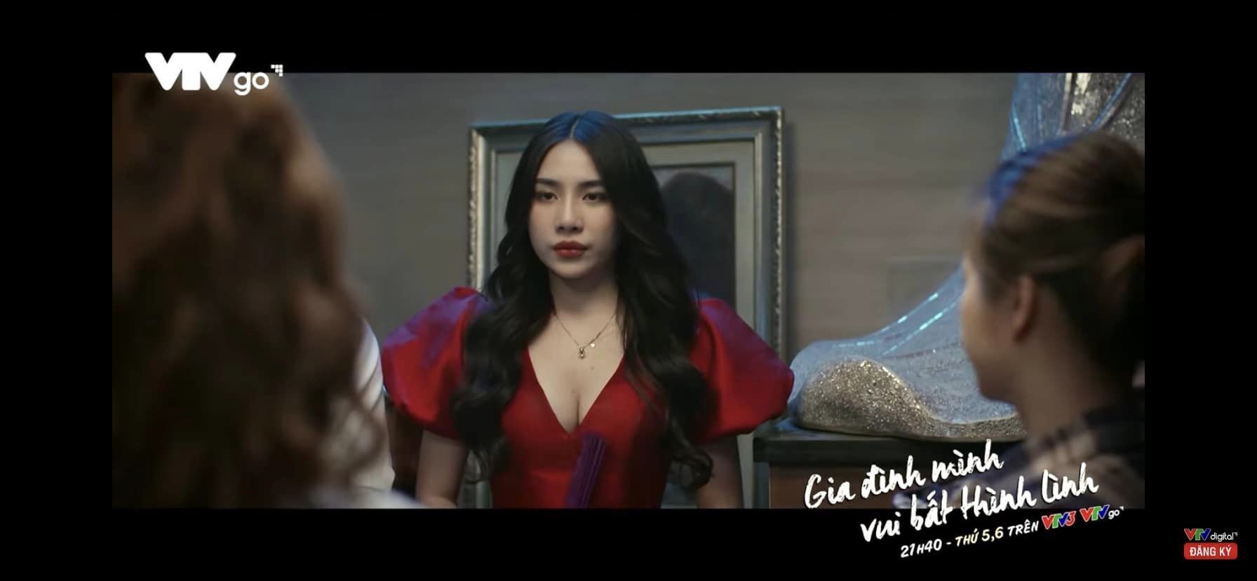 Hương Su trong vai Đào của Gia đình mình vui bất thình lình nhận được lời khen vì diễn xuất tự nhiên. Ảnh internet