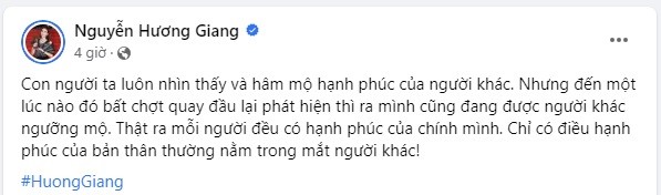 Chia tay Đình Tú, Hương Giang dốc bầu tâm sự thừa nhận 1 sự thật về tình yêu - Ảnh 1 Chia tay Đình Tú, Hương Giang dốc bầu tâm sự thừa nhận 1 sự thật về tình yêu - Ảnh 1